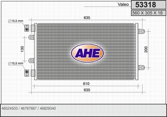 AHE 53318 - Condensatore, Climatizzatore autozon.pro