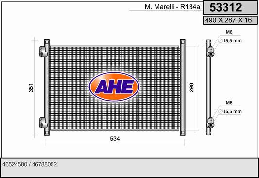 AHE 53312 - Condensatore, Climatizzatore autozon.pro