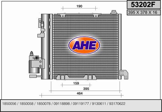 AHE 53202F - Condensatore, Climatizzatore autozon.pro