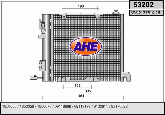 AHE 53202 - Condensatore, Climatizzatore autozon.pro