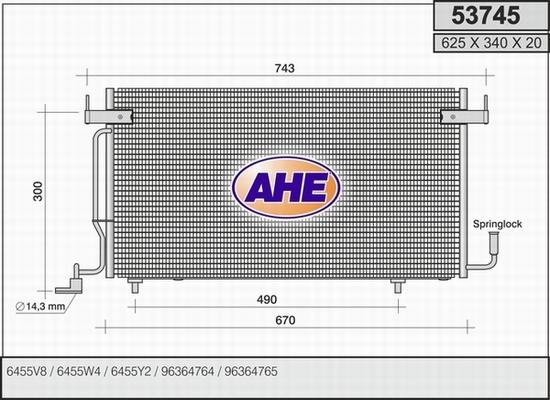 AHE 53745 - Condensatore, Climatizzatore autozon.pro