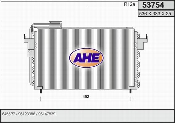 AHE 53754 - Condensatore, Climatizzatore autozon.pro