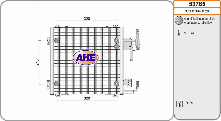 AHE 53765 - Condensatore, Climatizzatore autozon.pro