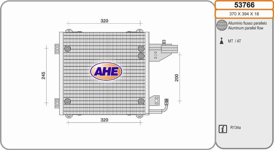 AHE 53766 - Condensatore, Climatizzatore autozon.pro