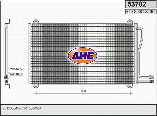 AHE 53702 - Condensatore, Climatizzatore autozon.pro