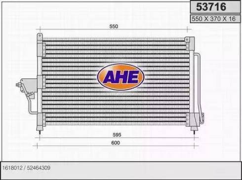 AHE 53716 - Condensatore, Climatizzatore autozon.pro