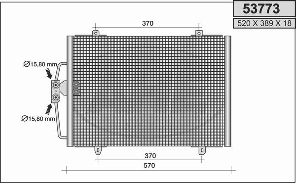 AHE 53773 - Condensatore, Climatizzatore autozon.pro