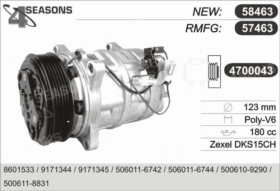 AHE 57463 - Compressore, Climatizzatore autozon.pro