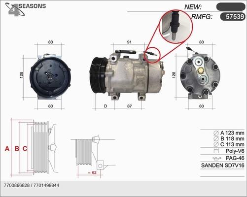 AHE 57539 - Compressore, Climatizzatore autozon.pro