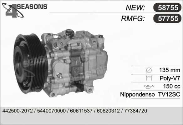 AHE 58755 - Compressore, Climatizzatore autozon.pro