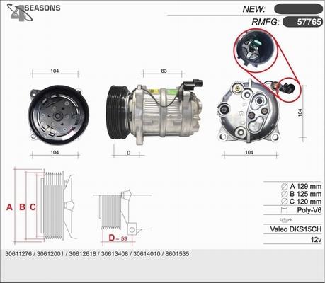 AHE 57765 - Compressore, Climatizzatore autozon.pro