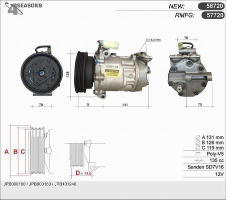 AHE 57720 - Compressore, Climatizzatore autozon.pro