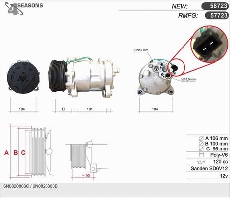 AHE 57723 - Compressore, Climatizzatore autozon.pro