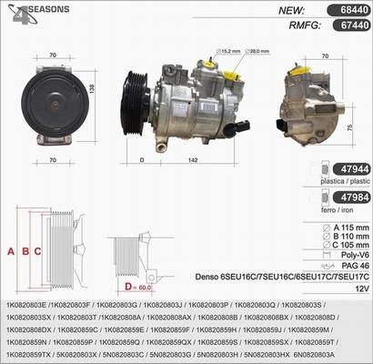 AHE 68440 - Compressore, Climatizzatore autozon.pro