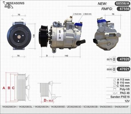 AHE 68556/A - Compressore, Climatizzatore autozon.pro