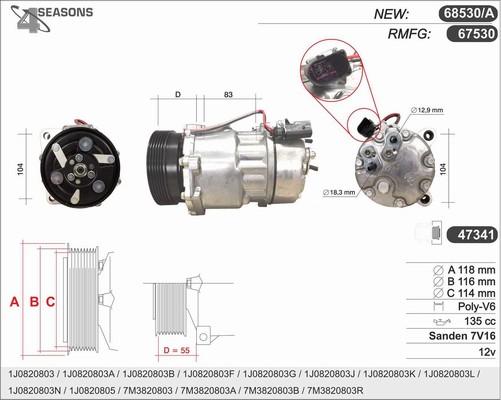 AHE 68530/A - Compressore, Climatizzatore autozon.pro