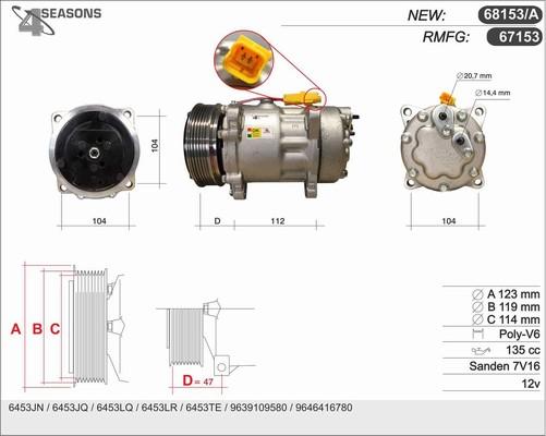 AHE 68153/A - Compressore, Climatizzatore autozon.pro