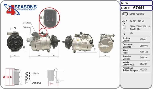 AHE 67441 - Compressore, Climatizzatore autozon.pro