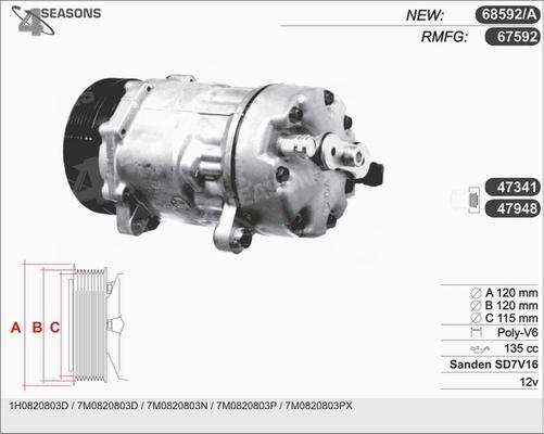 AHE 67592 - Compressore, Climatizzatore autozon.pro