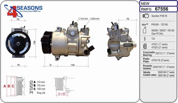 AHE 67556 - Compressore, Climatizzatore autozon.pro