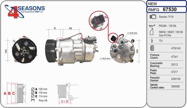 AHE 67530 - Compressore, Climatizzatore autozon.pro