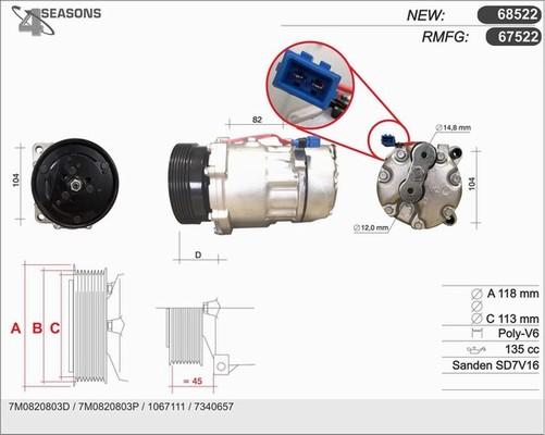 AHE 67522 - Compressore, Climatizzatore autozon.pro