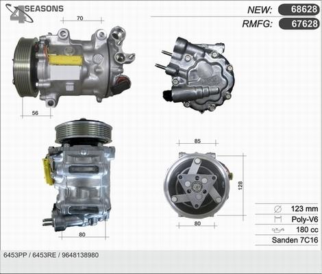 AHE 67628 - Compressore, Climatizzatore autozon.pro