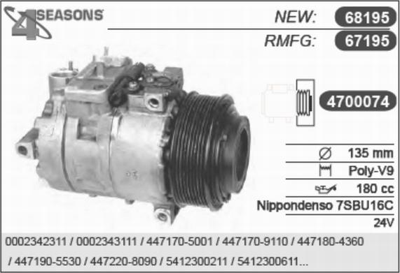 AHE 67195 - Compressore, Climatizzatore autozon.pro