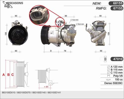 AHE 67155 - Compressore, Climatizzatore autozon.pro