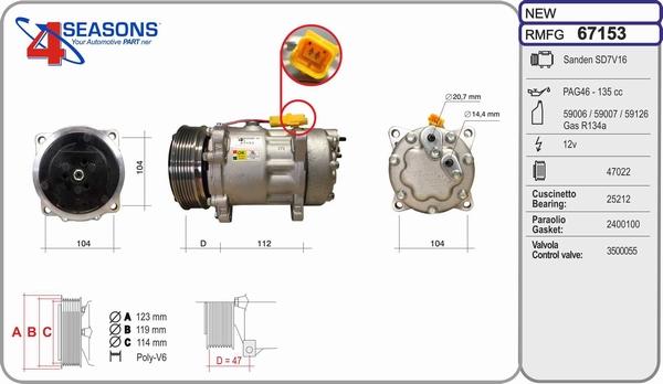 AHE 67153 - Compressore, Climatizzatore autozon.pro