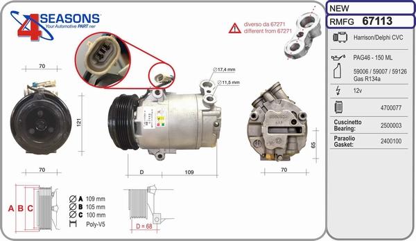 AHE 67113 - Compressore, Climatizzatore autozon.pro