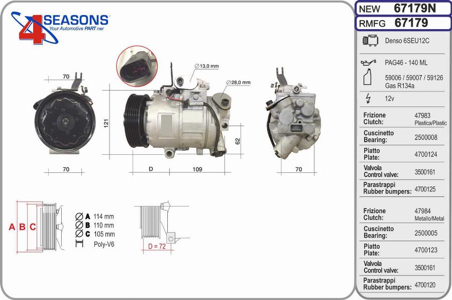 AHE 67179N - Compressore, Climatizzatore autozon.pro