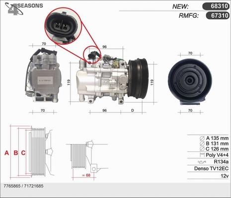 AHE 67310 - Compressore, Climatizzatore autozon.pro