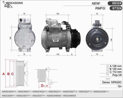 AHE 67324 - Compressore, Climatizzatore autozon.pro