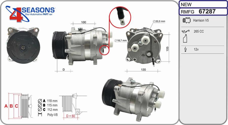 AHE 67287 - Compressore, Climatizzatore autozon.pro