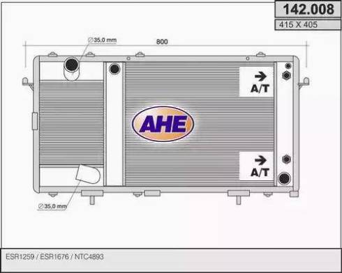 AHE 142.008 - Radiatore, Raffreddamento motore autozon.pro