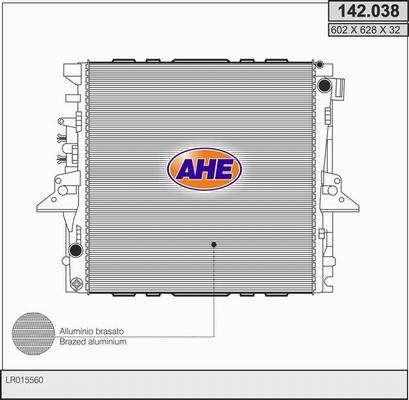 AHE 142.038 - Radiatore, Raffreddamento motore autozon.pro