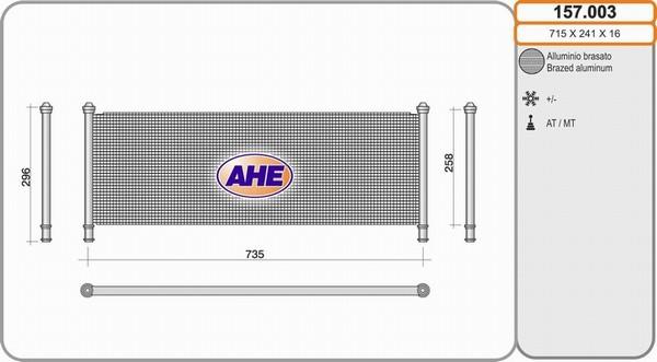 AHE 157.003 - Radiatore, Raffreddamento motore autozon.pro