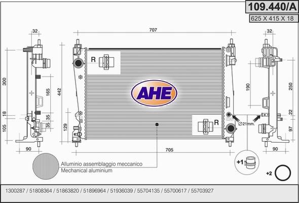 AHE 109.440/A - Radiatore, Raffreddamento motore autozon.pro