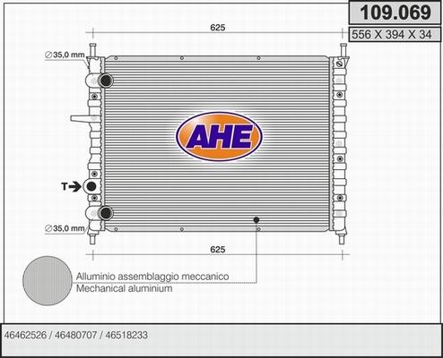 AHE 109.069 - Radiatore, Raffreddamento motore autozon.pro