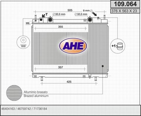 AHE 109.064 - Radiatore, Raffreddamento motore autozon.pro