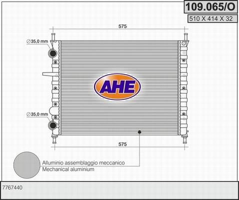 AHE 109.065/O - Radiatore, Raffreddamento motore autozon.pro