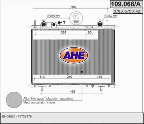 AHE 109.068/A - Radiatore, Raffreddamento motore autozon.pro