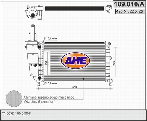 AHE 109.010/A - Radiatore, Raffreddamento motore autozon.pro