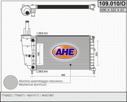 AHE 109.010/O - Radiatore, Raffreddamento motore autozon.pro