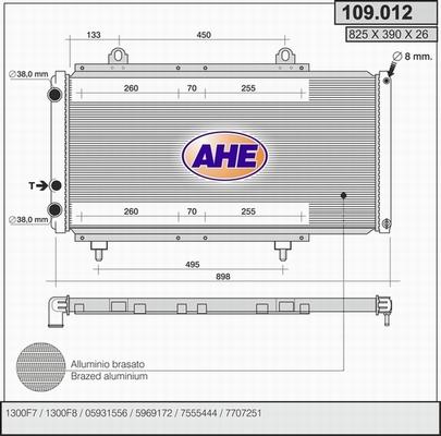 AHE 109.012 - Radiatore, Raffreddamento motore autozon.pro