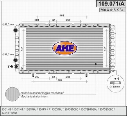 AHE 109.071/A - Radiatore, Raffreddamento motore autozon.pro