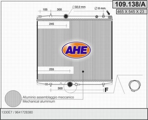 AHE 109.138/A - Radiatore, Raffreddamento motore autozon.pro