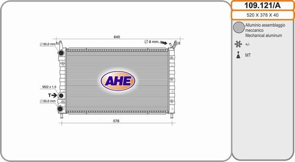 AHE 109.121/A - Radiatore, Raffreddamento motore autozon.pro