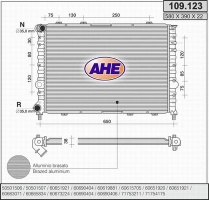 AHE 109.123 - Radiatore, Raffreddamento motore autozon.pro